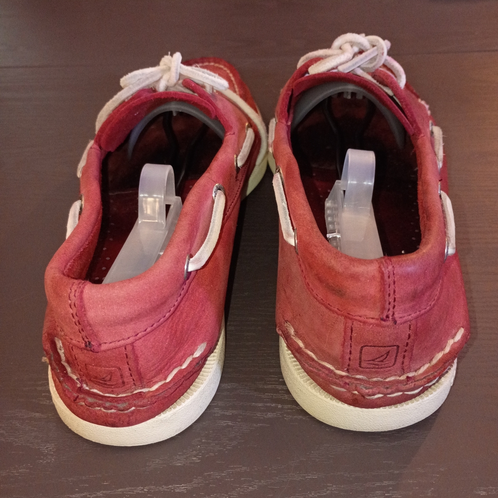Sperry Crimson Boat Shoes with Dark Antiquing. Men's 10M Used - Picture 3 of 6